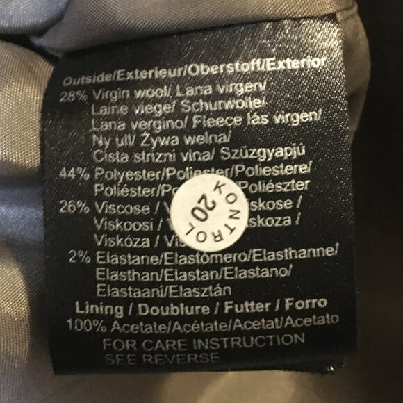 NWOT Virgin Wool Blend Grey and Pink Pinstripe Blazer - Picture 10 of 16